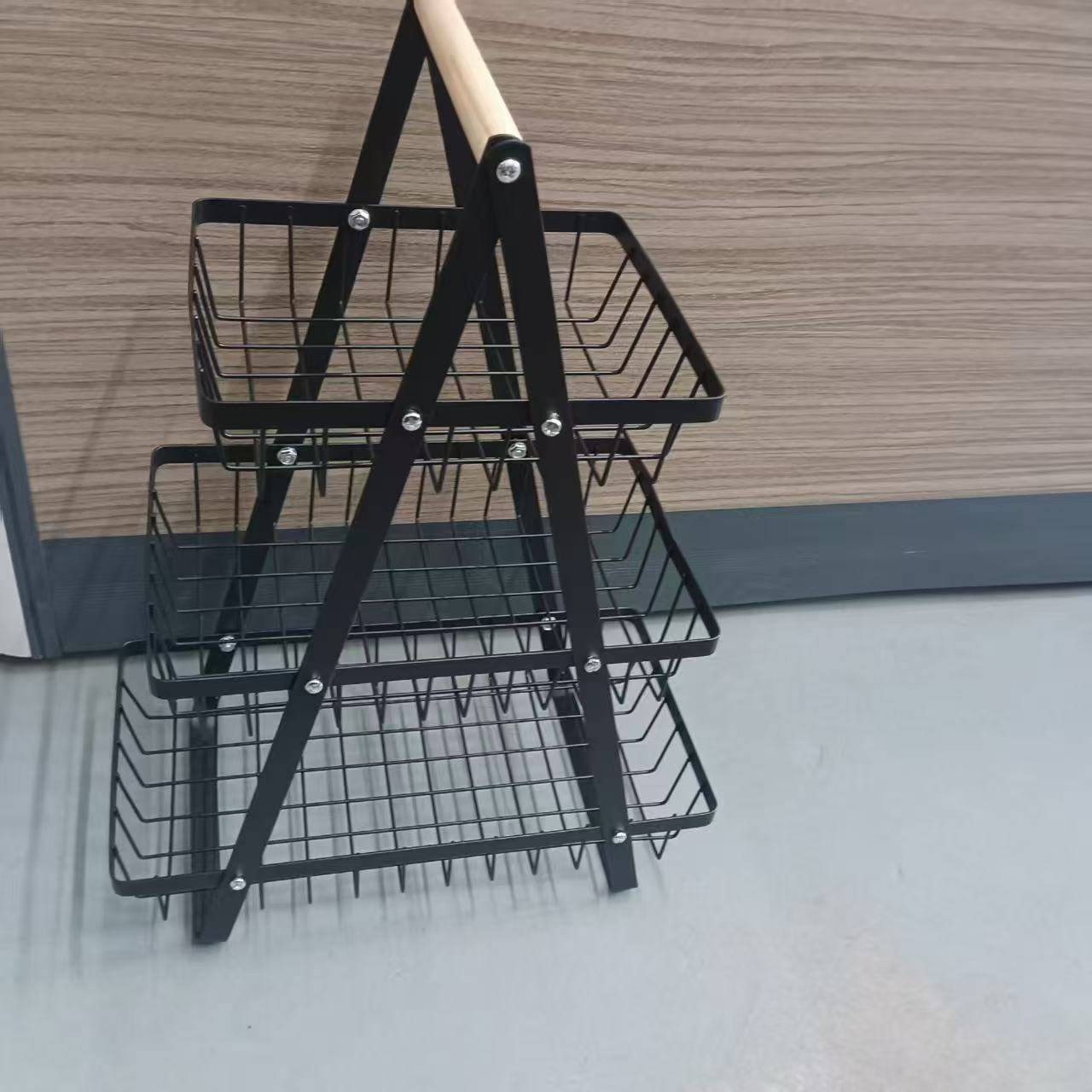 Portable fruit basket double-layer storage basket desktop storage basket snack storage rack drain basket fruit and vegetable basket