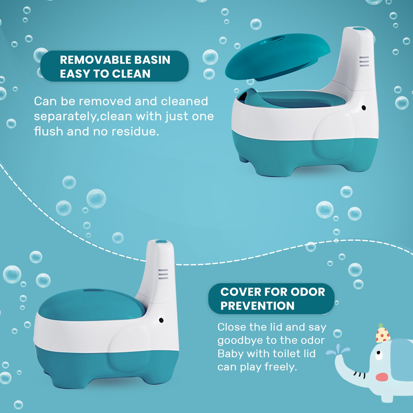 UBRAVOO Baby potty seat, convenient and quick, for training your baby to use the toilet.