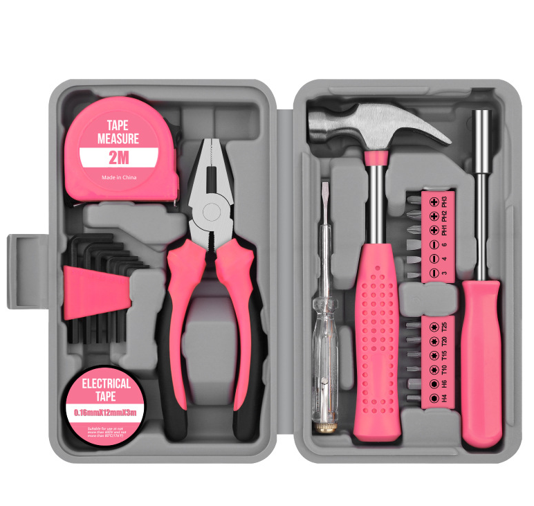 Household Tool Box 24pcs Pink