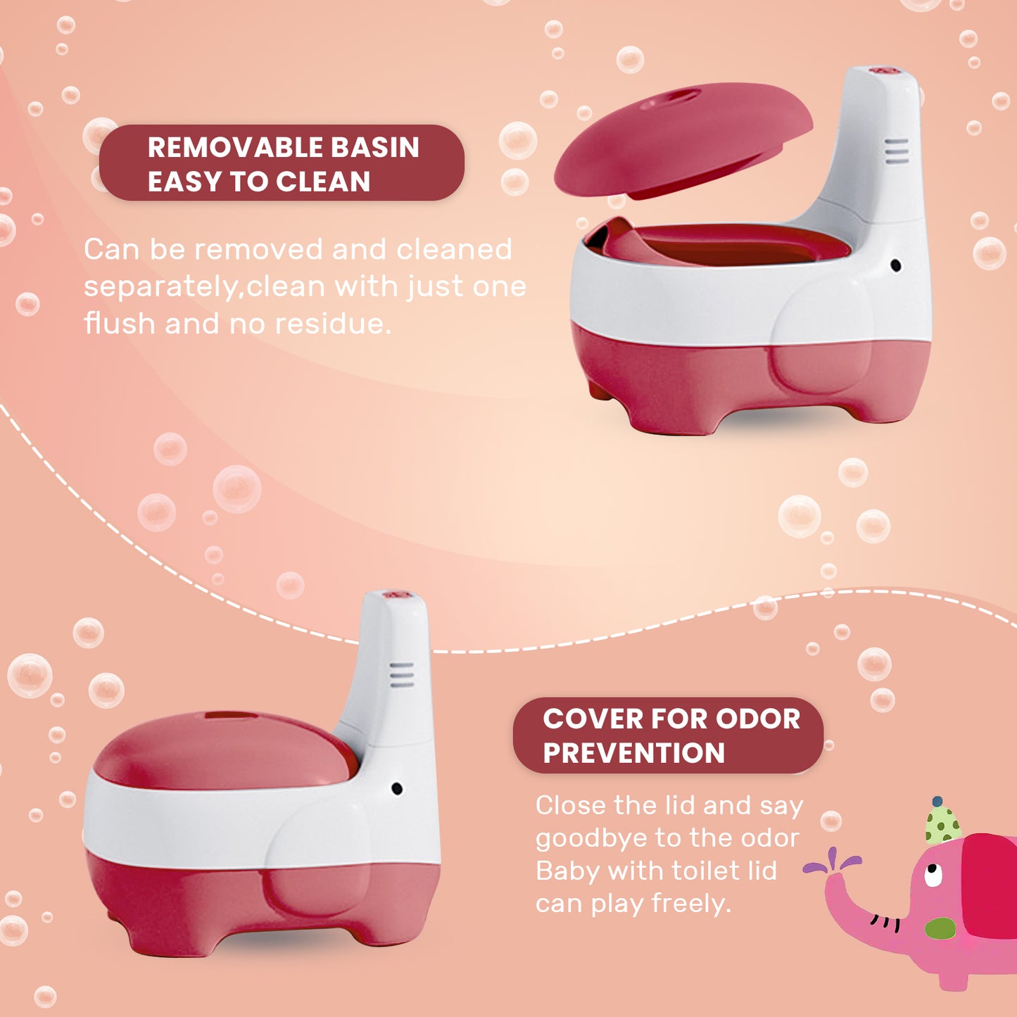 UBRAVOO Baby potty seat, convenient and quick, for training your baby to use the toilet.