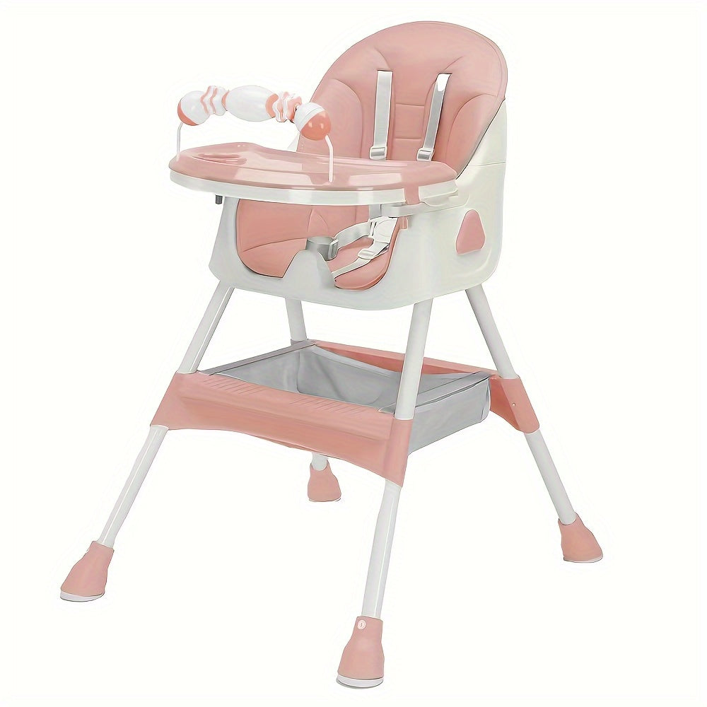 1set Modern Portable Children High Chair, Adjustable Multifunction Eat Play Chair & Table For Toddler High Seat Infant Baby Food Plate, Christmas Halloween Gift Easter Gift