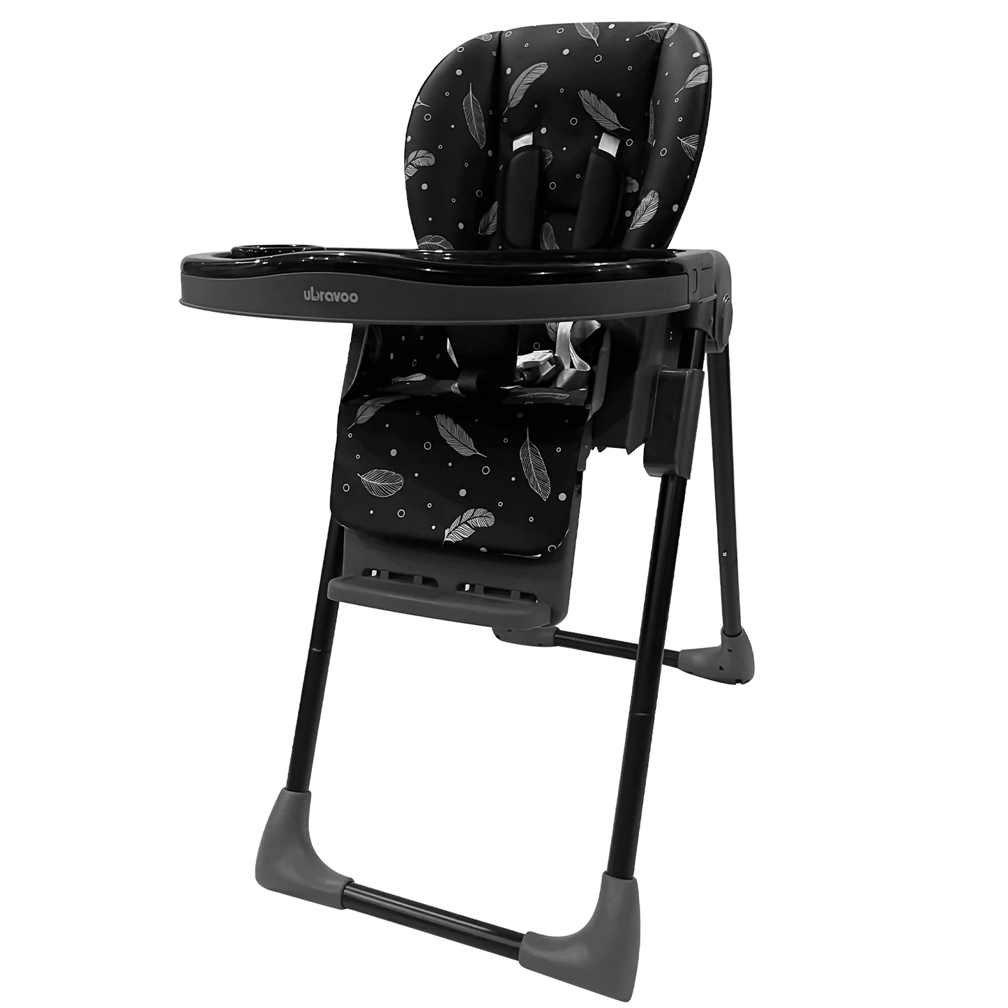 UBRAVOO Baby Hochstuhl 0 Monate Plus Fantasy Realm, Baby Ess Hochstuhl faltbarem, doppel Tablett, leicht zu reinigender Hochstuhl zum Füttern für Babys und Kleinkinder, ACE1023-GS (Animal World)