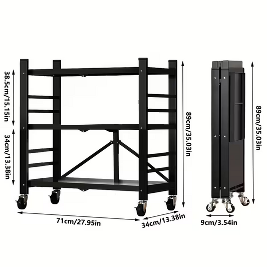 3-layer mobile storage cart