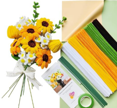 Rosa Tulip Bouquet Pfeifenreiniger Set, 400 Stück Pfeifenputzer zum Basteln 4 Farben Pipe Cleaner mit 20 Stück Grünem Bastelfaden, Geschenkband, Klebeband（Dunkelrosa, Mittelrosa, Hellrosa）