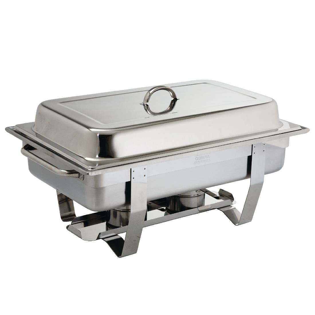 Chafing Stainless Steel Food Warmer Set 1/1 GN / 9 Litre, Silver - Includes Heat-Insulating Lid, Water Pan, Food Pan, Frame, Fuel Holder - Commercial & Home Use