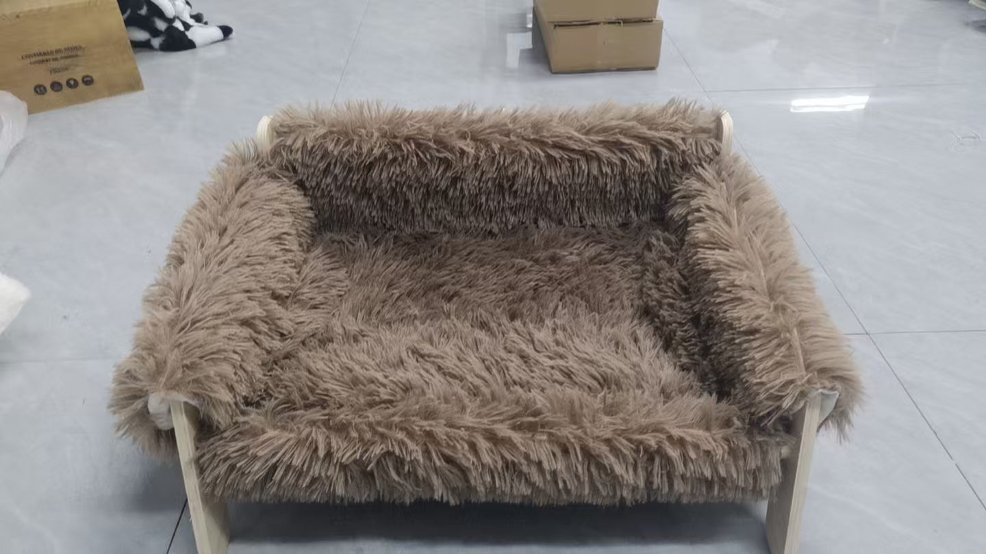 Wooden cat sofa pet bed cat bed dog bed summer season universal detachable and washable cat bed