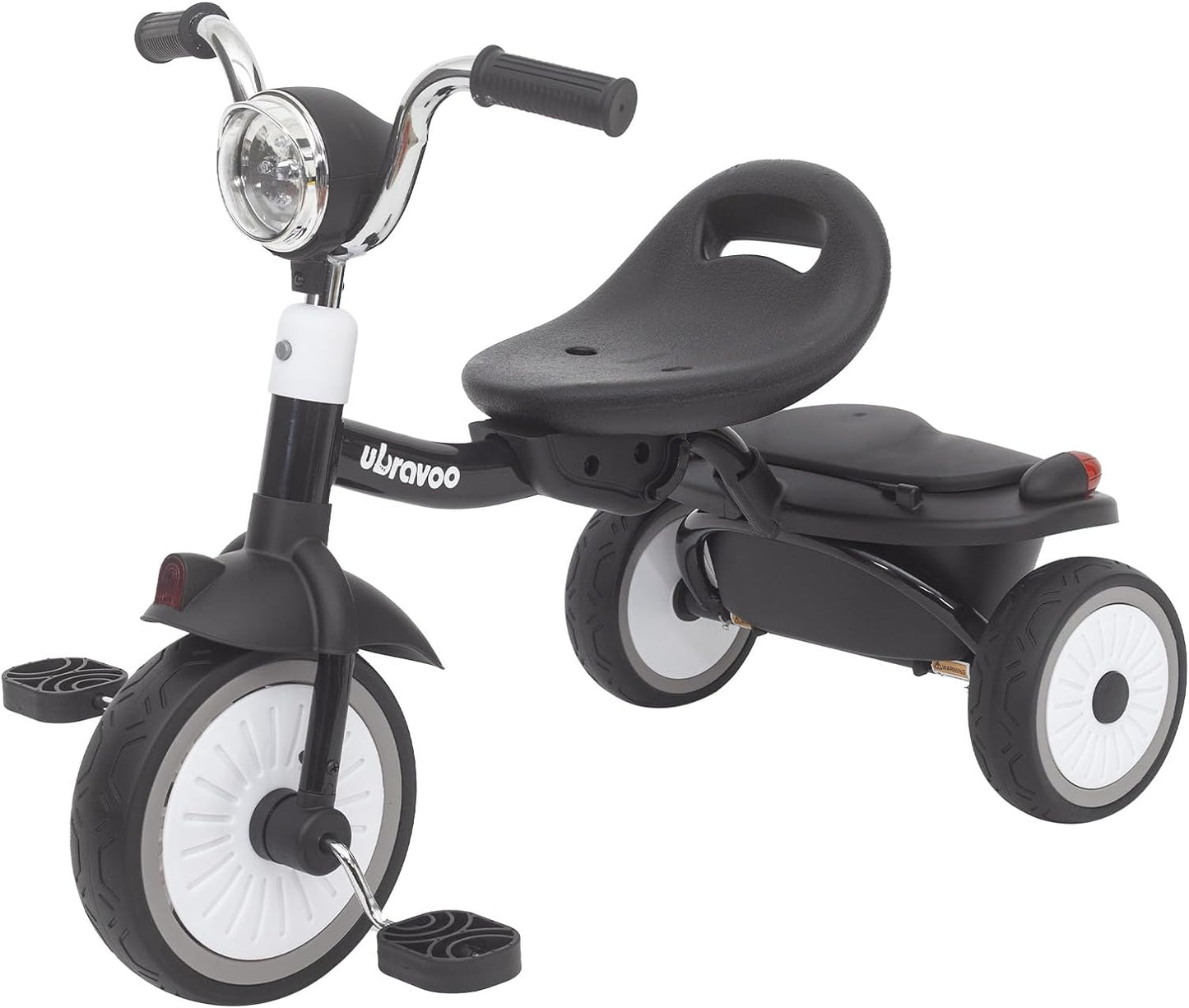 UBRAVOO Baby Dreirad, Klappbares Kleinkind-Dreirad mit Pedalen, Coole Lichter, Robuste Räder und Bequemer Sitz, Baby Erstes Lauflern-Dreirad für 1-5 Jahren im Alter Mädchen und Jungen (Blau)