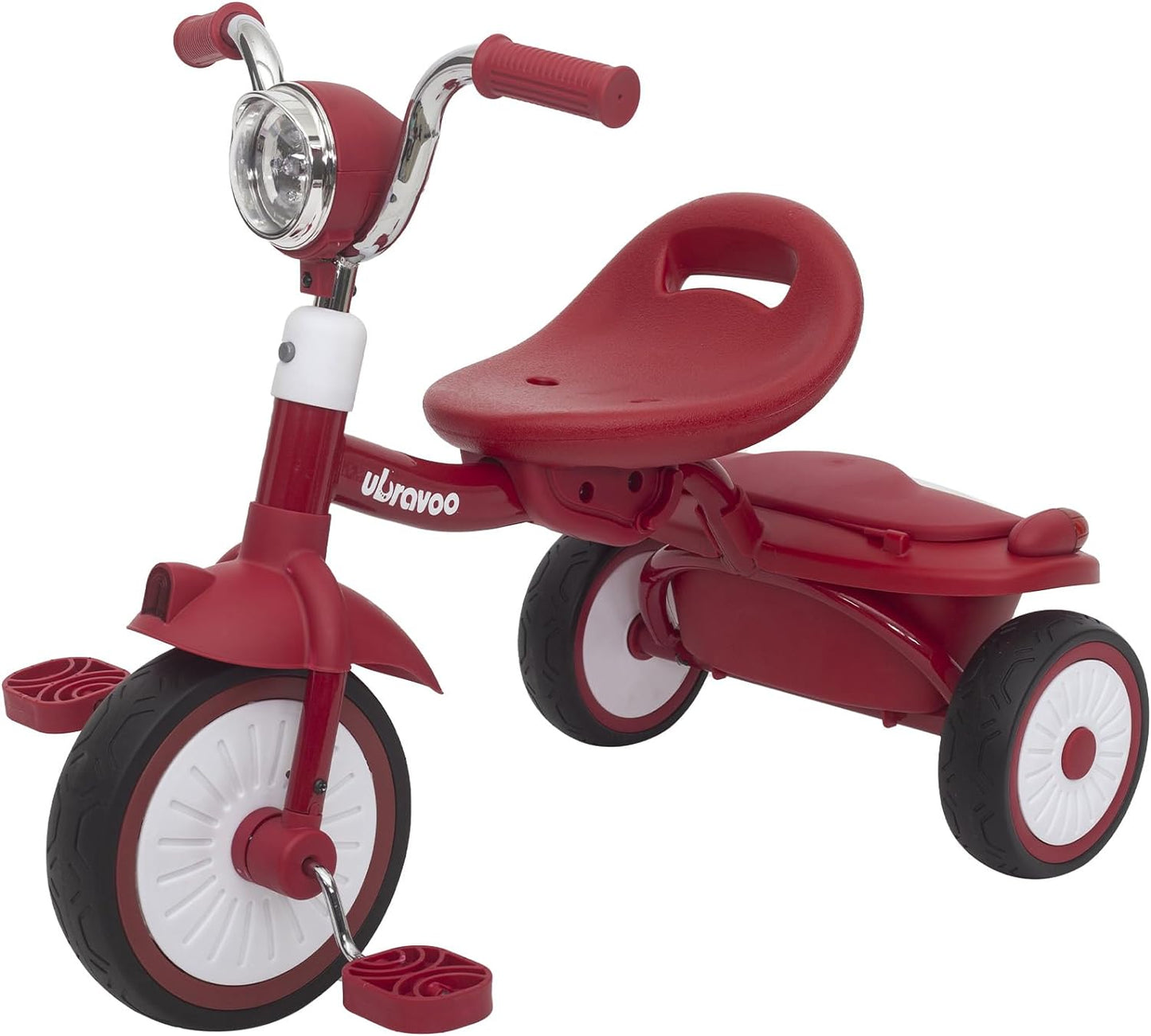 UBRAVOO Baby Dreirad, Klappbares Kleinkind-Dreirad mit Pedalen, Coole Lichter, Robuste Räder und Bequemer Sitz, Baby Erstes Lauflern-Dreirad für 1-5 Jahren im Alter Mädchen und Jungen (Blau)