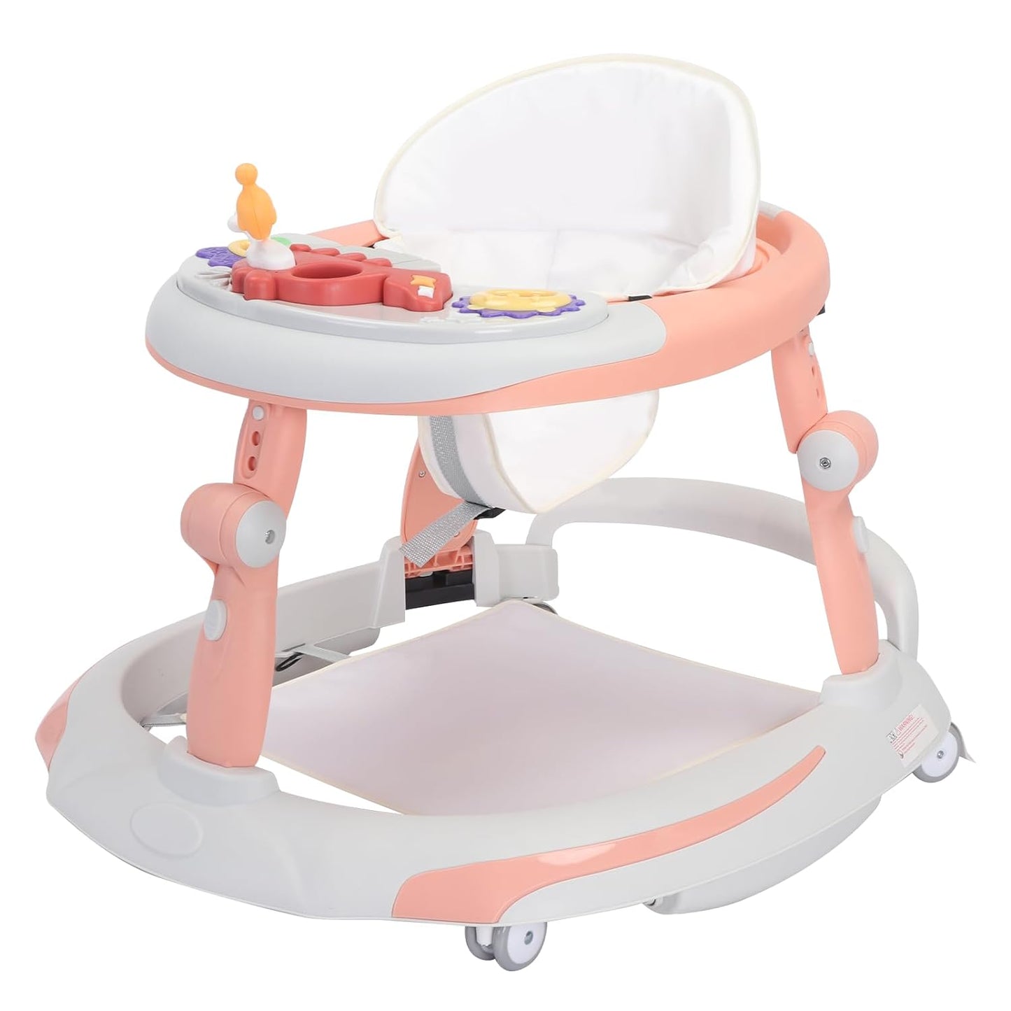 UBRAVOO Baby Lauflernwagen,4-in-1-Baby Gehhilfe,Babyspielzeug, Lauflernwagen ab 6 Monaten mit Fußstütze,abnehmbarem Futtertablett,Schaukelfunktion, Lichtern & Musiktablett (Ohne Batterie)