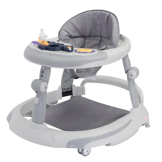 UBRAVOO Baby Lauflernwagen,4-in-1-Baby Gehhilfe,Babyspielzeug, Lauflernwagen ab 6 Monaten mit Fußstütze,abnehmbarem Futtertablett,Schaukelfunktion, Lichtern & Musiktablett (Ohne Batterie)