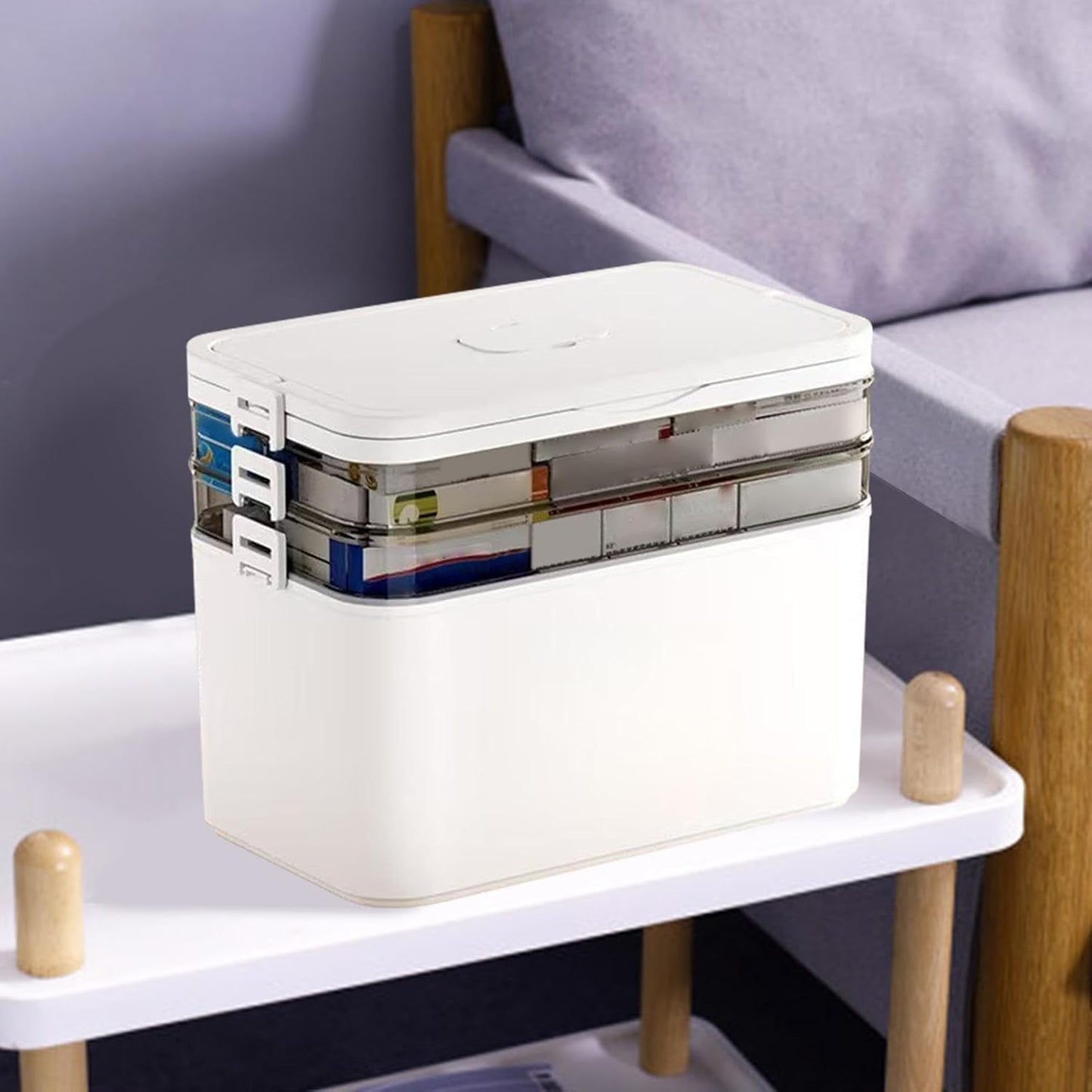 Medizinspeicherbox - Reisepillenkoffer mit Griff | Multi -Layers Medicine Cabinet Organizer Storage Box mit großer Kapazität für Zuhause