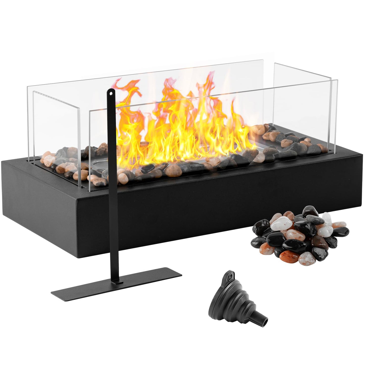 Rectangular Desktop Fireplace – Modern Decorative Flame Heater