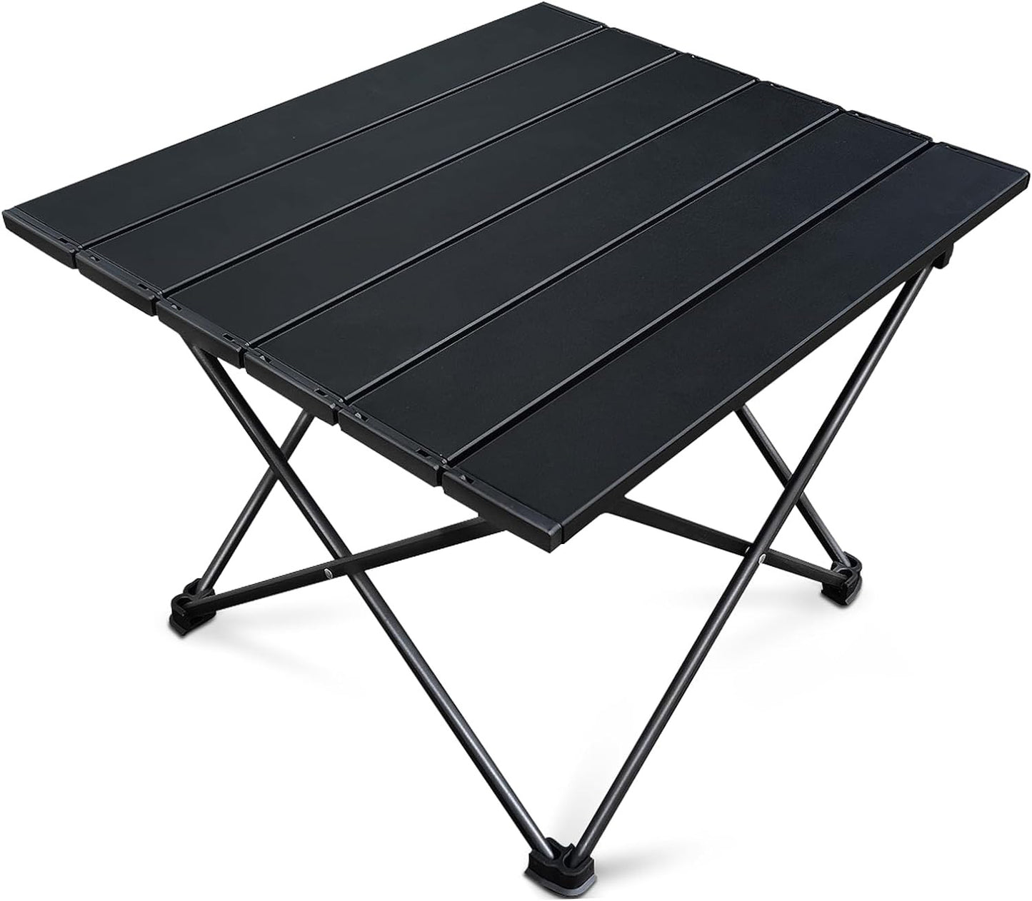 Small Folding Camping Table with Aluminum Table Top, Beach Table for Sand with Carrying Bag,Prefect for Outdoor, Picnic, BBQ, Cooking, Festival