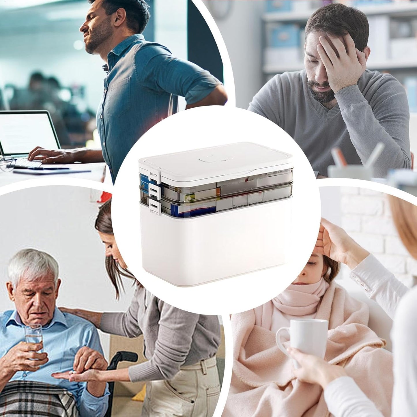 Medizinspeicherbox - Reisepillenkoffer mit Griff | Multi -Layers Medicine Cabinet Organizer Storage Box mit großer Kapazität für Zuhause