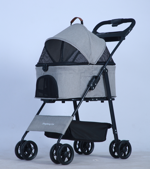 Pet Gear Happy Trails Kinderwagen für Katzen/Hunde, leicht faltbar mit herausnehmbarem Innenfutter