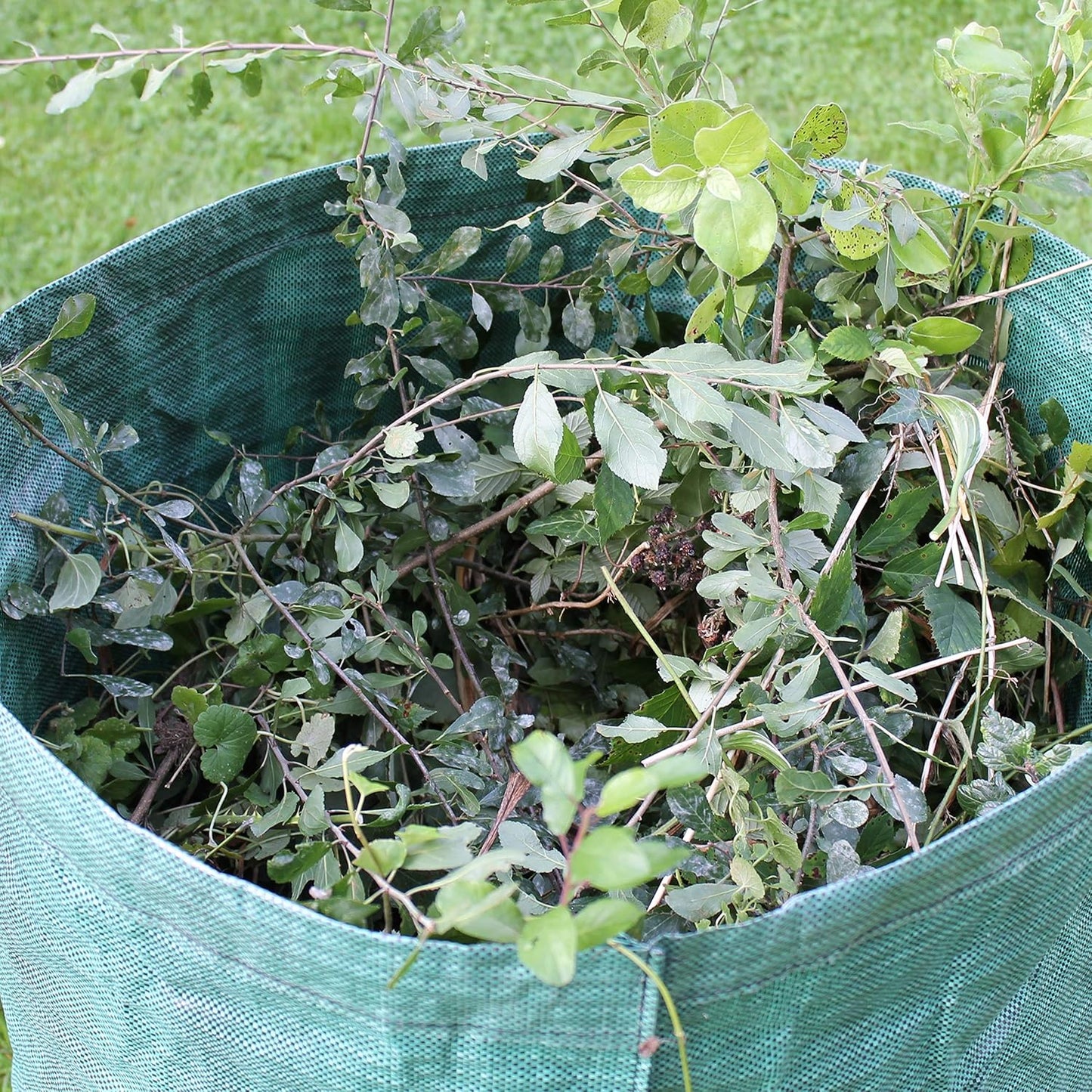 1X 272l Gartensack Laubsack Gartenabfallsack stabil - Gartensäcke für Gartenabfälle - Laubsäcke Rasenschnitt - Grünschnittsäcke faltbar, groß, robust aus Polypropylen-Gewebe
