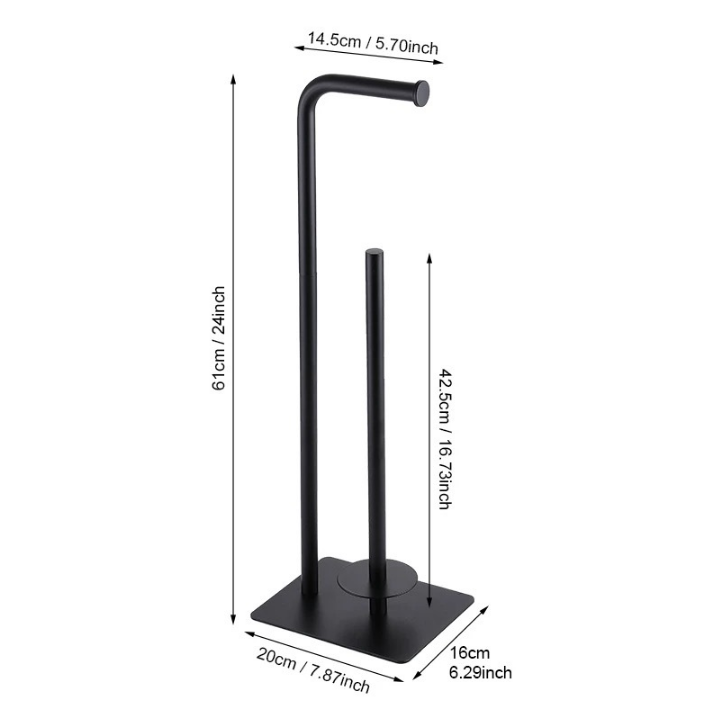 Floor-standing toilet roll holder