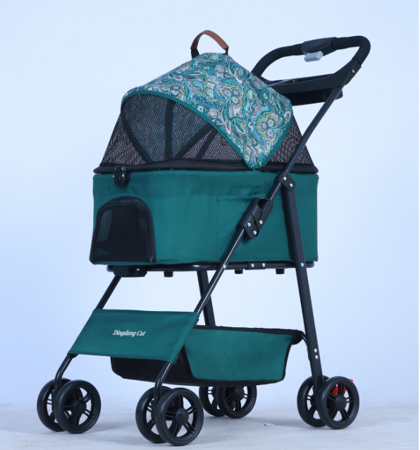 Pet Gear Happy Trails Kinderwagen für Katzen/Hunde, leicht faltbar mit herausnehmbarem Innenfutter