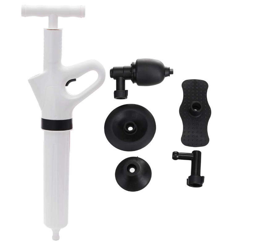 Toilet unclogging tool gun